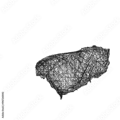 Sketch Yucatan outline map design