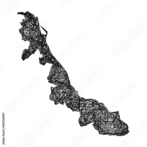Sketch Veracruz outline map design