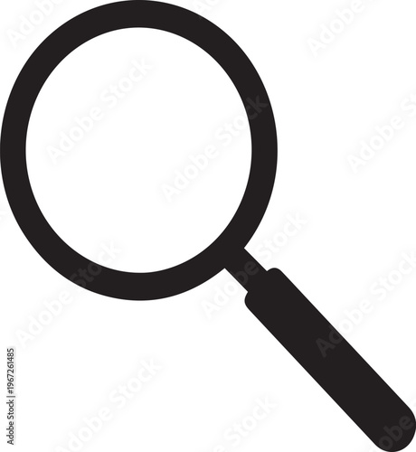 Search Magnifying Glass Silhouettes App Icon Vector