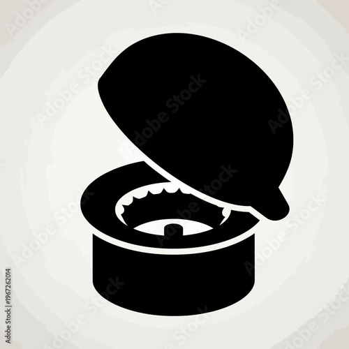 SingleServe Creamer Container Icon Illustration.