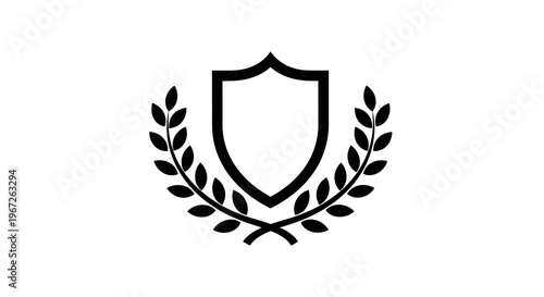 Shield with Laurel Wreath Emblem.