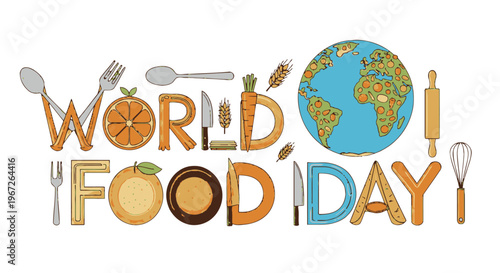 World Food Day awareness campaign logo.