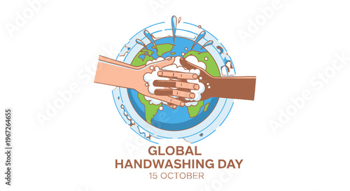 Global Handwashing Day awareness campaign logo.