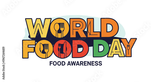 World Food Day awareness campaign logo.