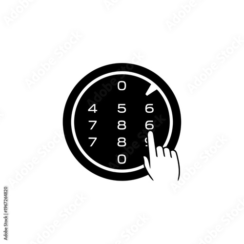 Hand clicking combination lock code.