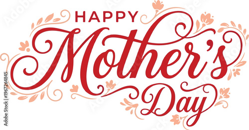 Happy mother's day greeting card with floral design