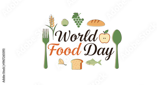 World Food Day celebration logo design.
