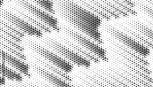 Black and white abstract geometric pattern with smooth transition effect for sporty and modern background. Vector Format Illustration. EPS10 