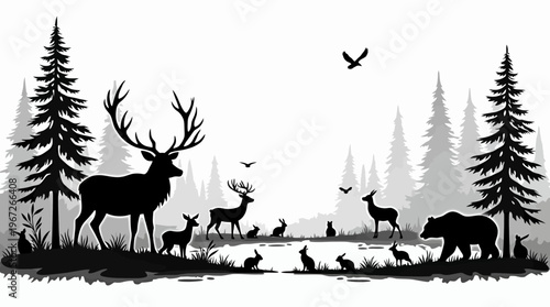 Animal silhouette for environment
