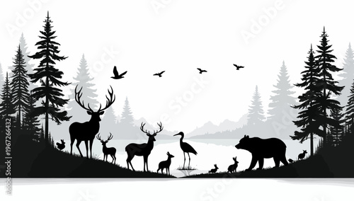 Animal silhouette for environment