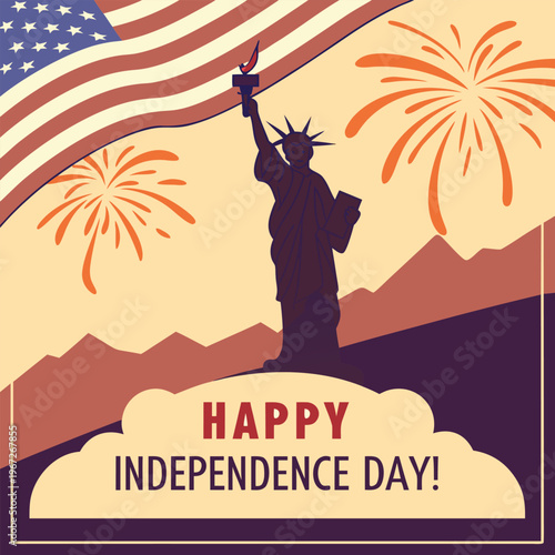 statue of liberty vector illustration