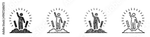 Sketch resurrection icon design set