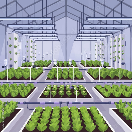 Indoor Vertical Farming - Sustainable Agriculture in a Controlled Environment.