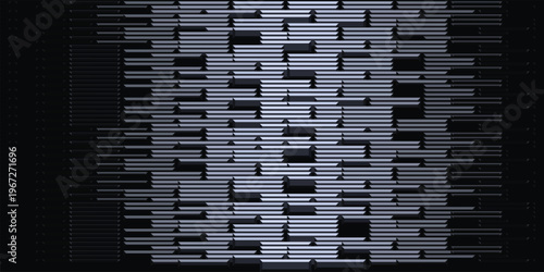 Premium 3D Obsidian Taper Blocks - Abstract Heavy Armor Architecture - Dark Modern Industrial Tech Vector with Polished Bevels