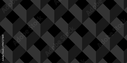Vector structure box minimal black, gray abstract cube square wall texture. geometric tile hexagon mosaic wall grid wallpaper. minimal geometric block cube isometric texture background.