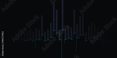 Premium 3D Quantum Monoliths Background - Abstract Cyber Cityscape Infrastructure - Dark Modern Tech Architecture with Neon Tracers