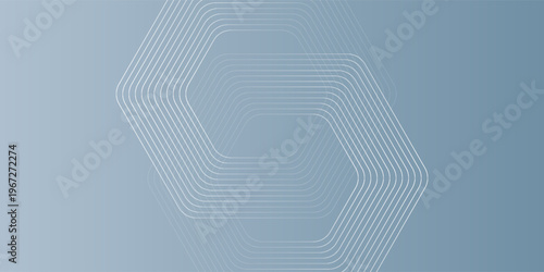 Abstract hexagon lines on gray background. Geometric stripe line art design for poster, brochure, cover, website, banner.