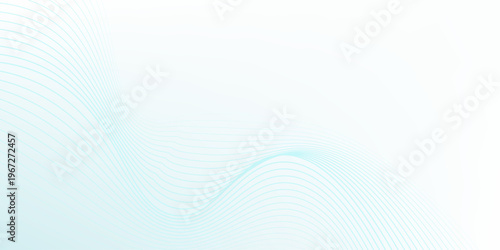 Abstract blue smooth waves on white background. design line pattren modern.