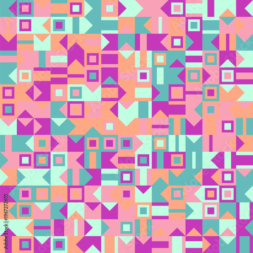 Colorful geometric pattern background - abstract vector graphic design