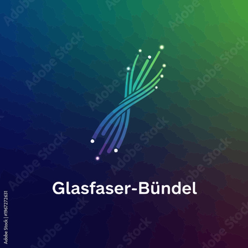 Fiber optic bundle illustration representing high speed internet and data transfer.