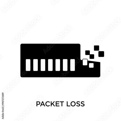 Packet loss network error icon.