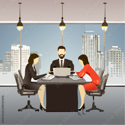 Modernes Büro-Team Meeting