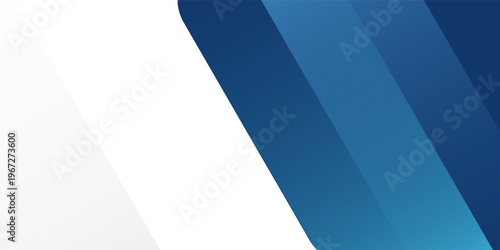 White modern abstract wide banner with blue line and geometric shapes. White and blue abstract background. Vector illustration