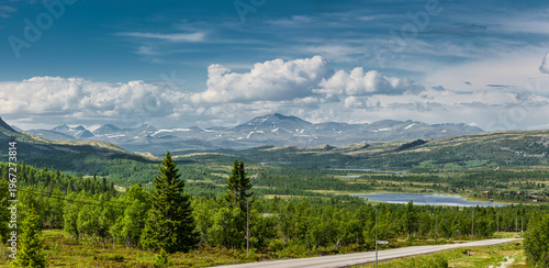Fjell landscape in the Rondane National Park in Norway
