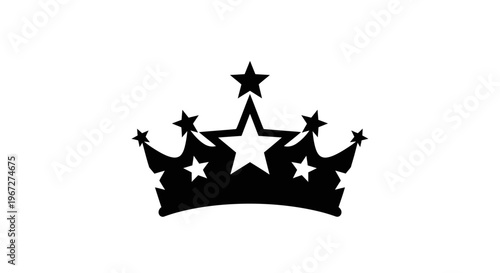 Black Crown with White Stars Symbol.