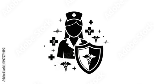 Medical Professional Healthcare Worker Illustration.