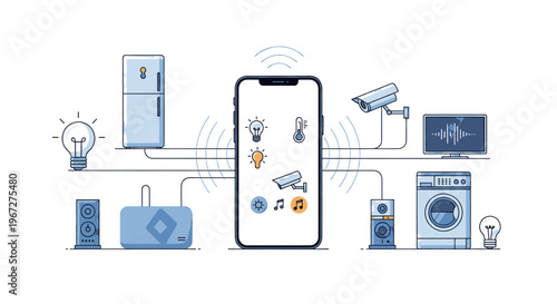 Smart Home Automation System with Centralized Smartphone Control.