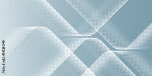 Abstract gray and white gradient background with glowing white square stripes decoration. Modern design with minimalist stripes style for banner, cover, brochure, presentation.EPS.3