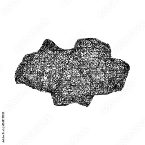 Sketch Gwangju outline map design