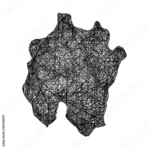 Sketch Daejeon outline map design