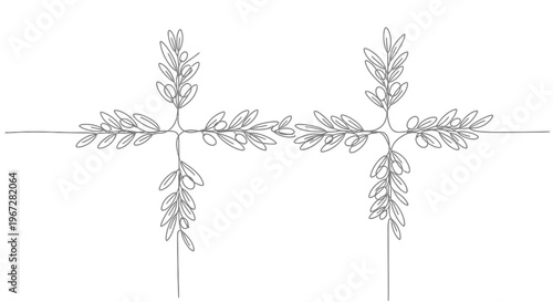 Detailed illustration of snowflakes falling slowly.