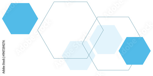 Abstract blue hexagon banner background. Eps10 vector