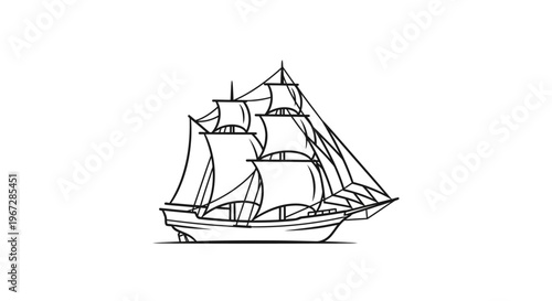 Sailing Ship Vessel Ocean Voyage.