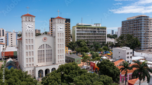 Cuiabá, Mato Grosso. Matriz, prefeitura e centro histórico. Bom Jesus de Cuiabá, São Benedito. Igreja