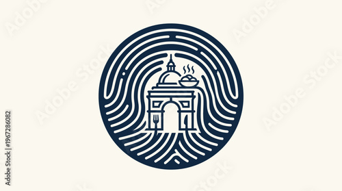 Architectural Design within the Fingerprint Logo