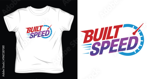 Built speed speedometer graphic for fast performance vehicles