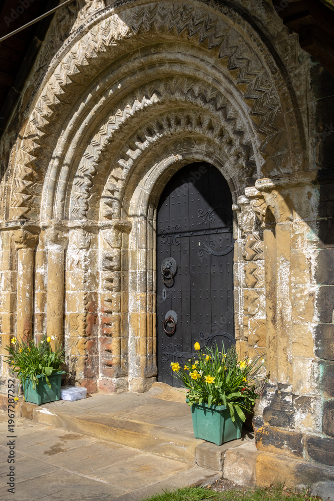 Obraz premium Adel parish church of John the Baptist Adel Leeds.