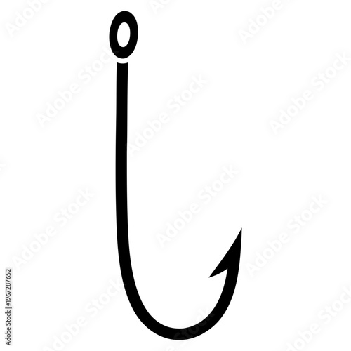 fishing hook icon vector