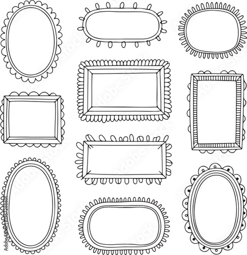 Collection of ornate picture frames in various shapes and sizes