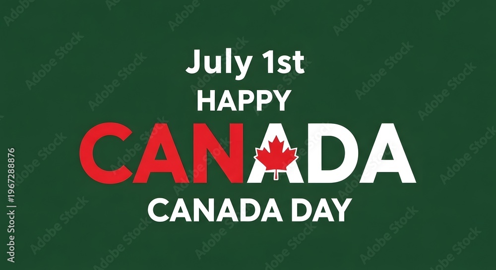 Obraz premium Happy canada day celebration a festive graphic for july 1st