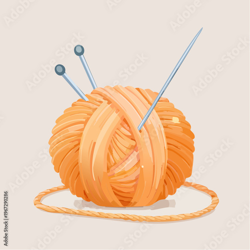 Unfertiger gestrickter Pullover mit Nadeln