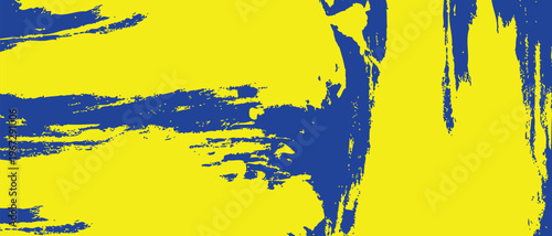 Vibrant yellow and blue distressed grunge texture, cultural, or educational projects, and patriotic designs.