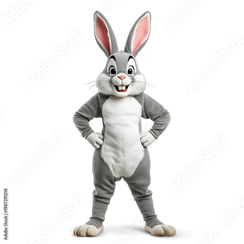 white rabbit with a white background