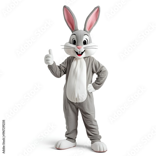 white rabbit with a big smile