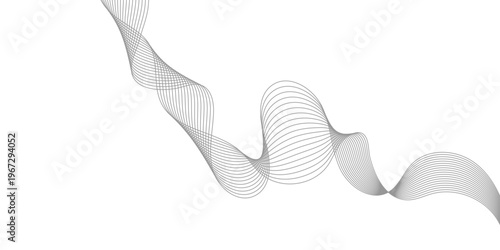 A blue vector illustration concept featuring white plastic surgery tools and dental floss arranged with curved line shapes and motion wave elements for a modern business logo design