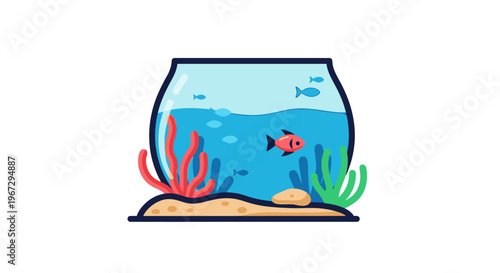 Colorful Fish in Aquarium Tank.